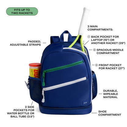 Lenox Tennis Backpack Nylon Navy / State Bags Best Seller