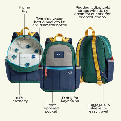 Kane Kids Mini Backpack Recycled Polycanvas Helicopters / State Bags Exclusive