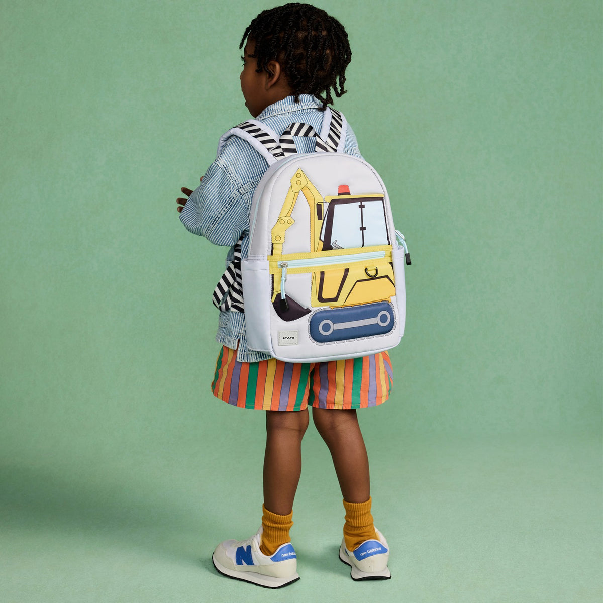 Kane Kids Mini Backpack Nylon Puffer Construction Truck / State Bags Essential