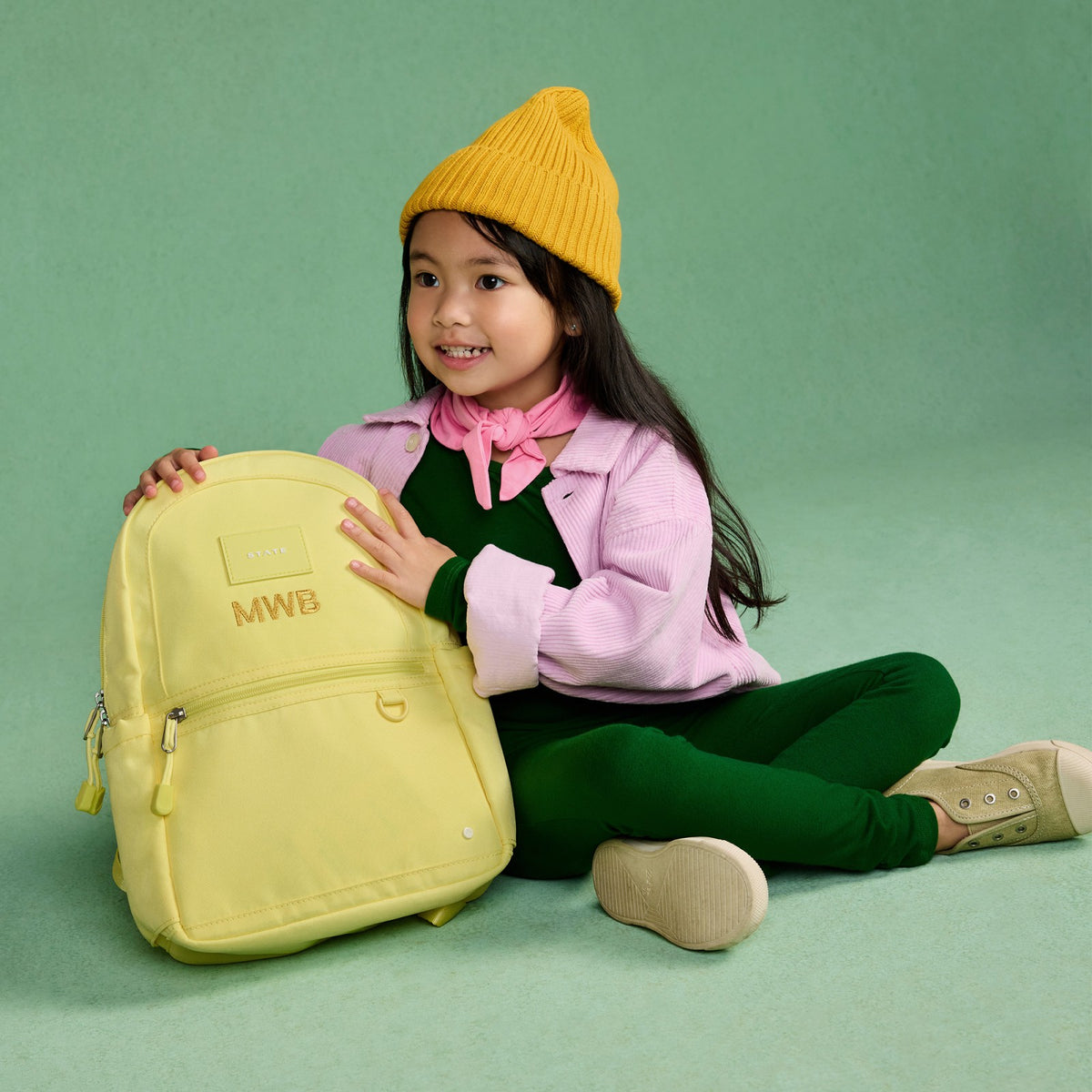 Kane Kids Mini Backpack Recycled Polycanvas Solid Butter Yellow / State Bags Exclusive