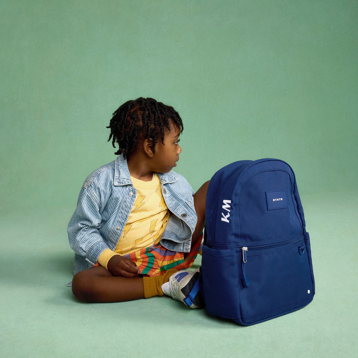 Kane Kids Mini Backpack Recycled Polycanvas Solid Navy / State Bags Signature