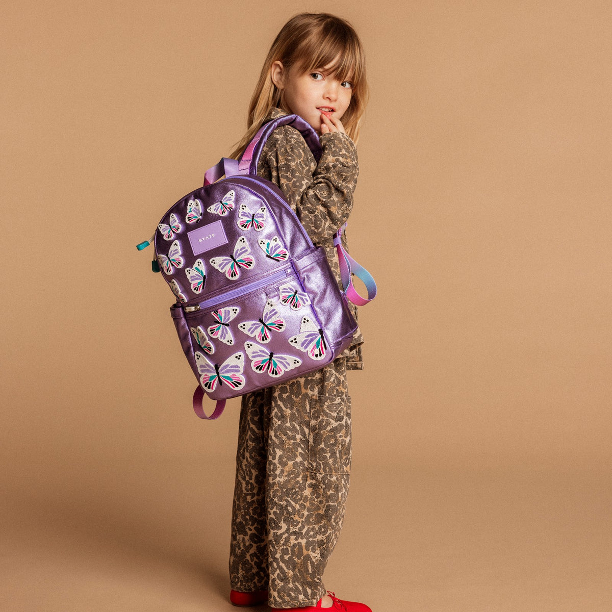 Kane Mini Backpack Metallic 3D Butterfly / State Bags New