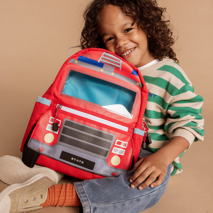 Kane Kids Mini Backpack Recycled Polycanvas Firetruck / State Bags Trusted