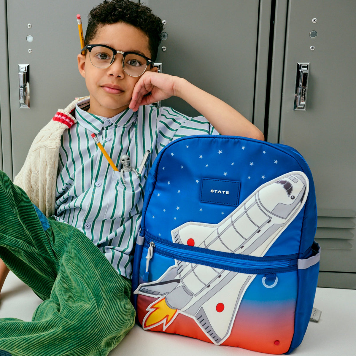 Kane Kids Backpack Nylon Puffer Spaceship / State Bags Latest