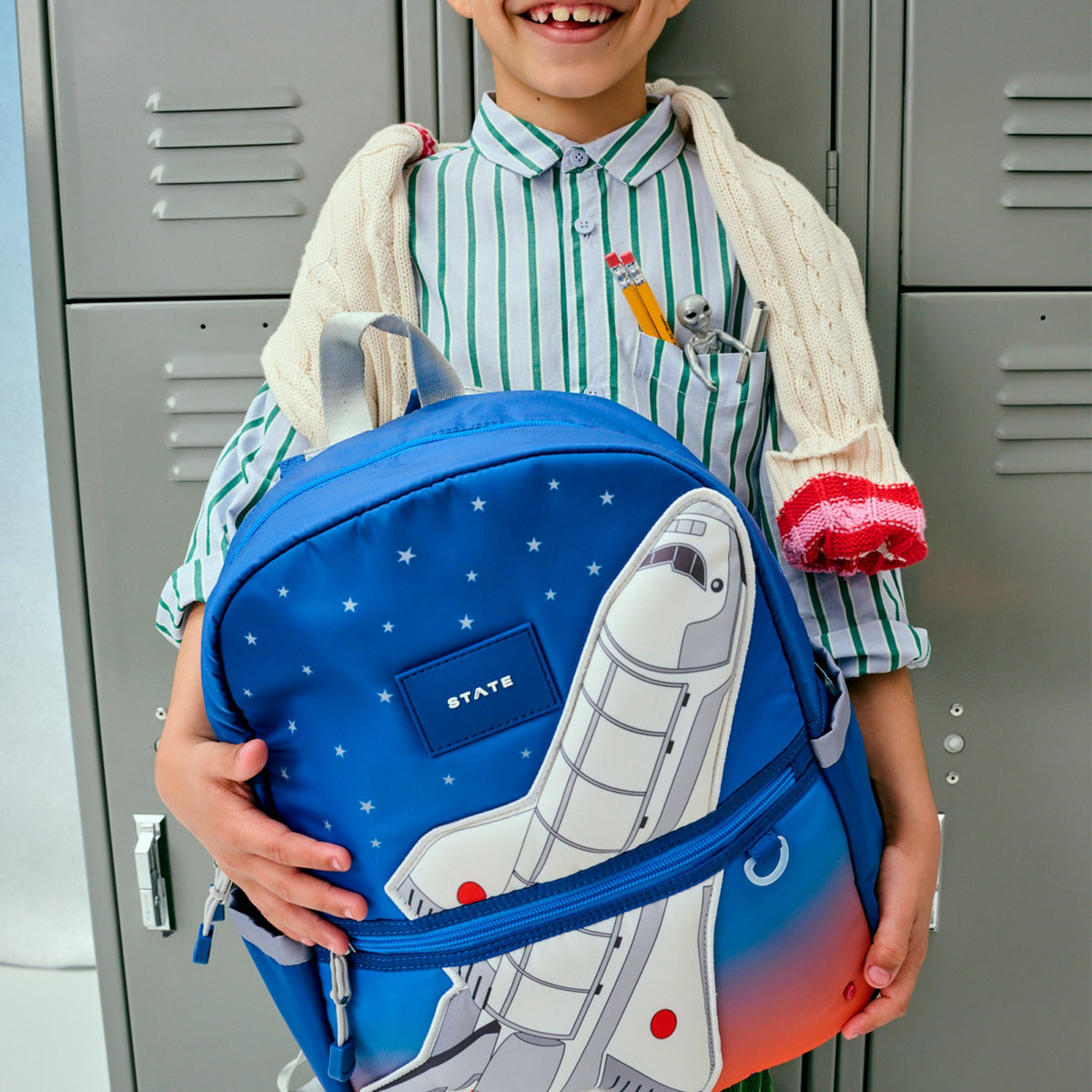 Kane Kids Backpack Nylon Puffer Spaceship / State Bags Latest