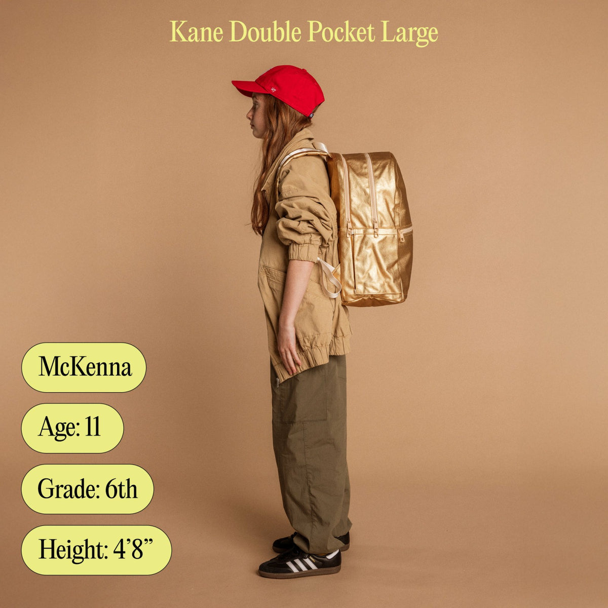 Kane Kids Large Backpack Metallic Pink/Silver / State Bags Best Seller
