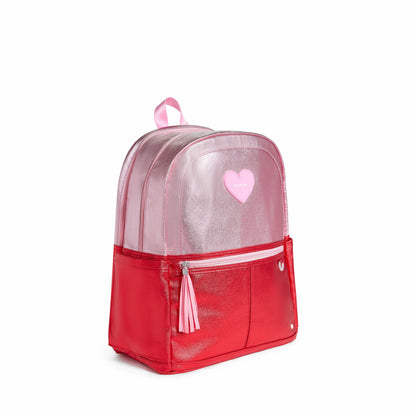 Kane Kids Double Pocket Backpack Metallic Pink/Red Colorblock / State Bags Premium
