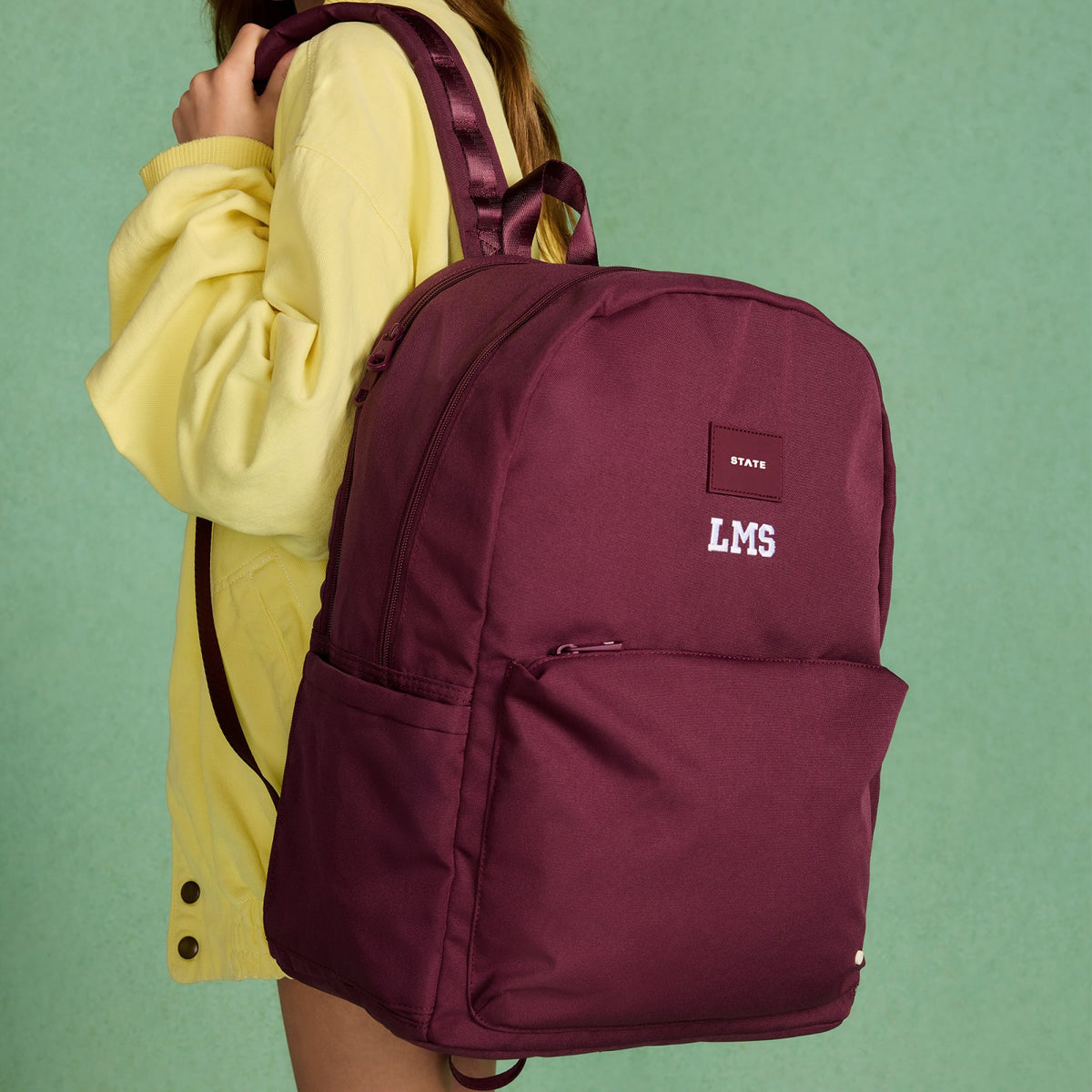 Reed Backpack Recycled Polycanvas Burgundy / State Bags Trusted