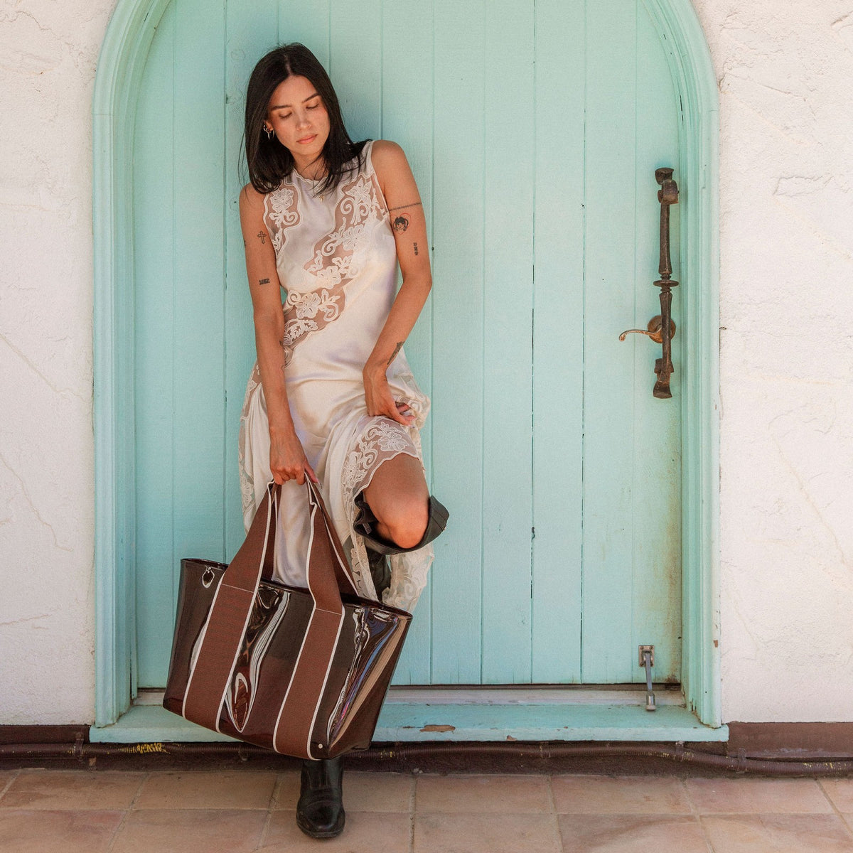 Wellington Cabana Tote TPU Brown / State Bags Signature