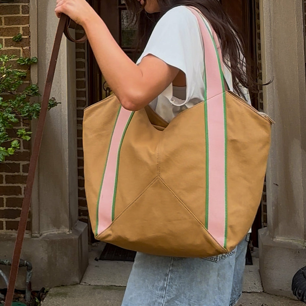 Beverly Tote Cotton Canvas Cinnamon / State Bags Signature