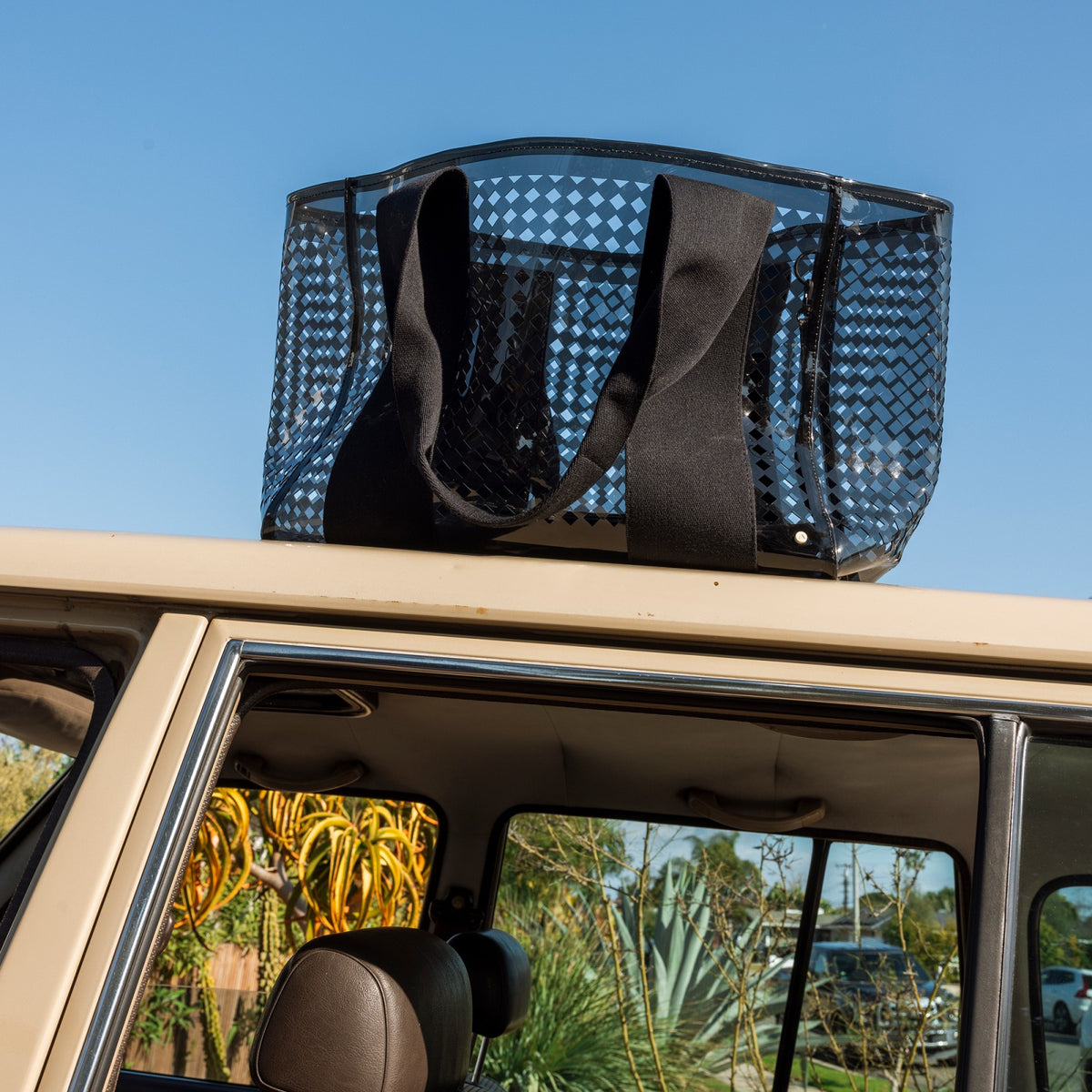 Wellington Cabana Tote Black Perforated TPU / State Bags Featured