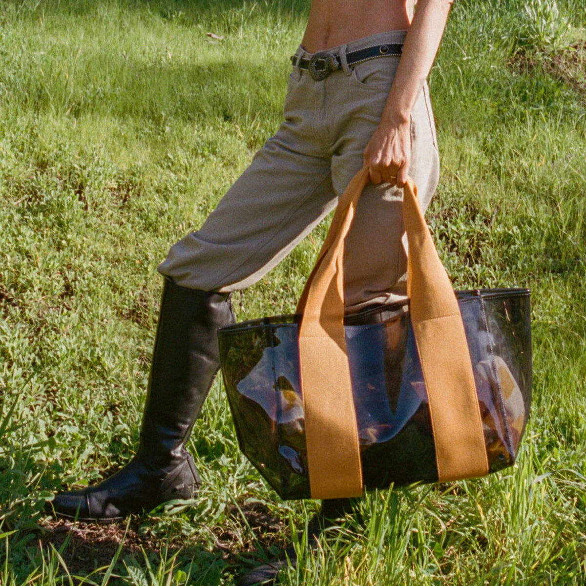 Wellington Cabana Tote TPU Black/Caramel / State Bags Exclusive