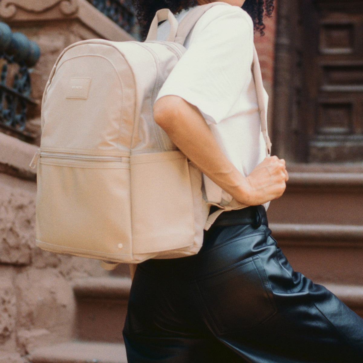 Evans Double Pocket Backpack Recycled Nylon Sand / State Bags Essential