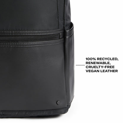 Evans Double Pocket Backpack Recycled Nylon Black / State Bags Quality