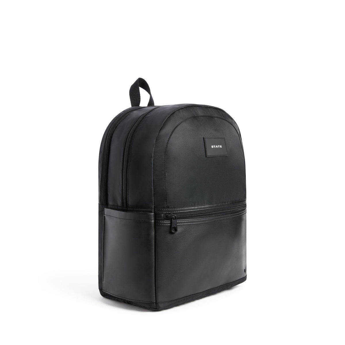 Evans Double Pocket Backpack Recycled Nylon Black / State Bags Quality