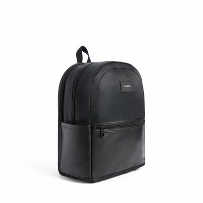 Evans Double Pocket Backpack Recycled Nylon Black / State Bags Quality