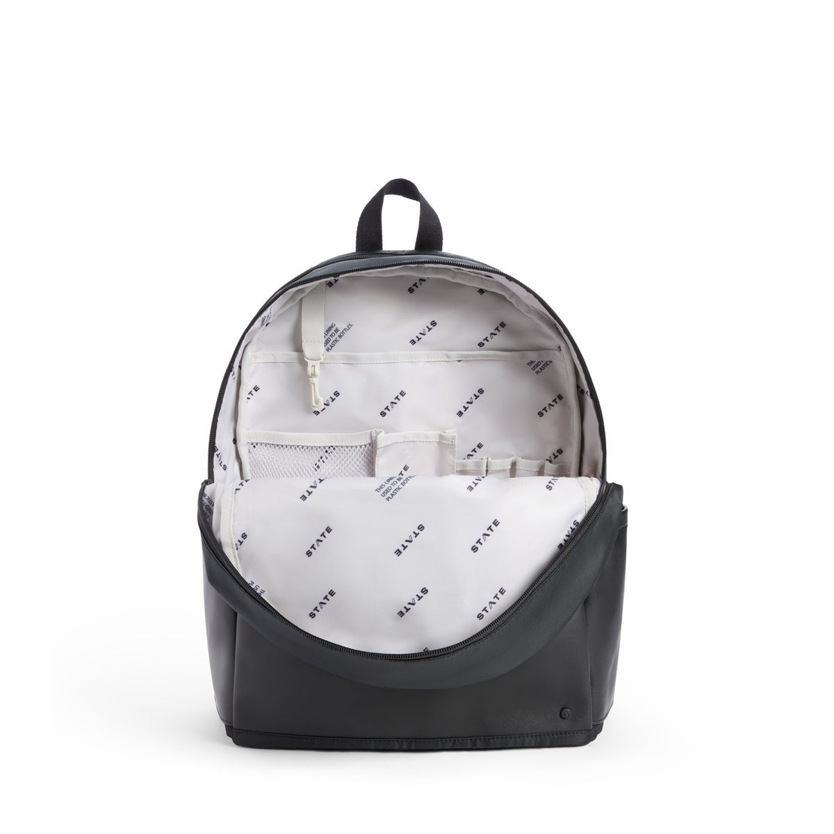 Evans Double Pocket Backpack Recycled Nylon Black / State Bags Quality
