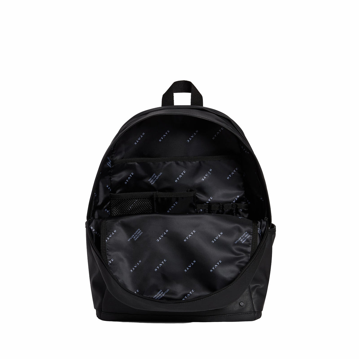 Kane Double Pocket Large Backpack Coated Canvas Black / State Bags Popular