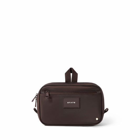Hart Dopp Kit Nylon Brown / State Bags Special Offer