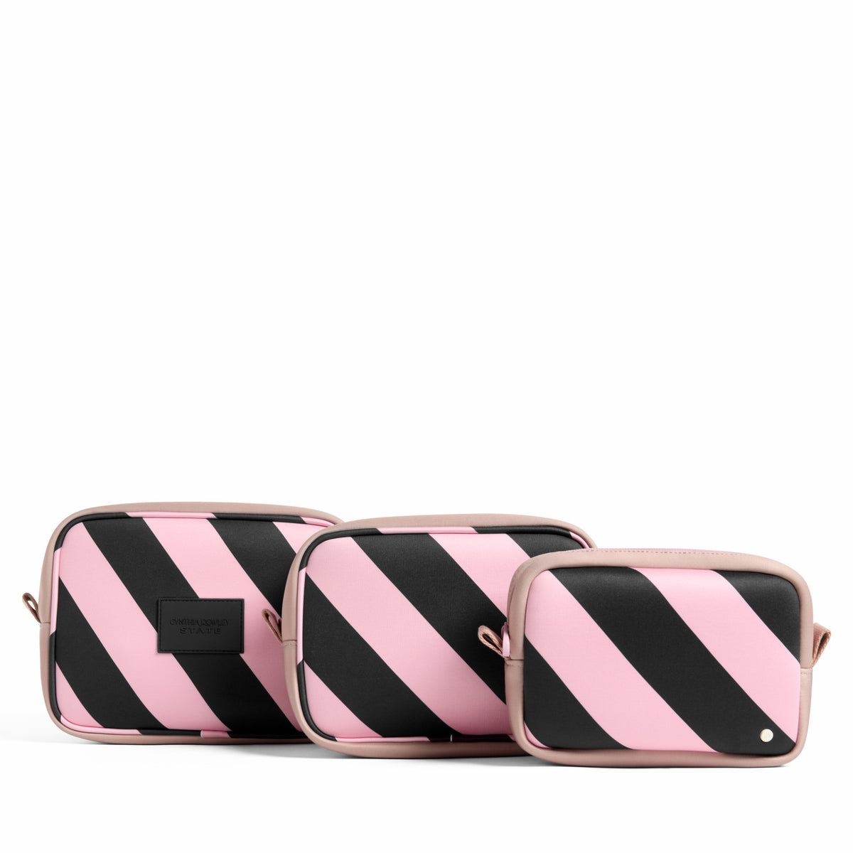 STATE Bags x Cynthia Rowley Travel Pouch Set of Three Stripes / State Bags Best Seller
