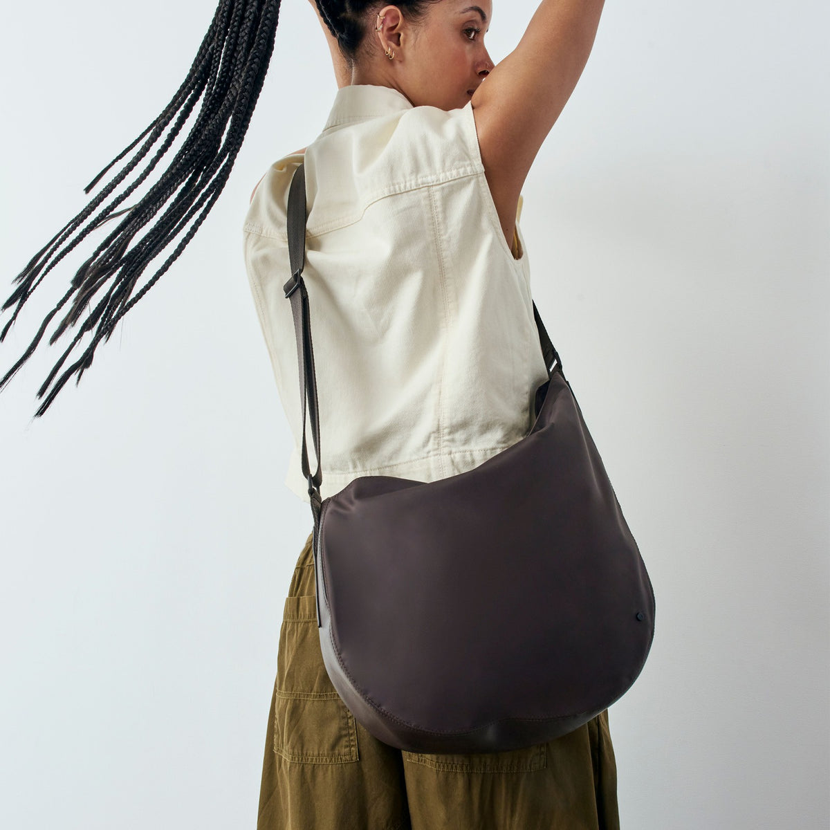 Luna Crossbody Recycled Nylon Brown / State Bags Great Value