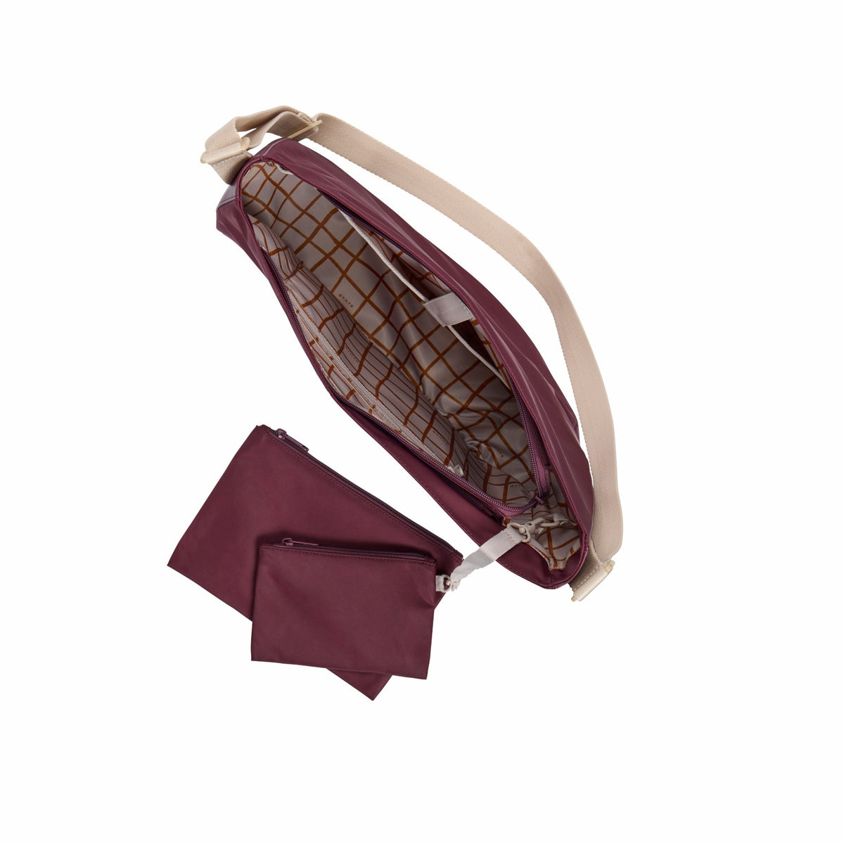 Luna Crossbody Recycled Nylon Burgundy / State Bags Quality