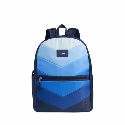 Kane Kids Large Backpack Nylon Chevron Puffer Blue / State Bags Deals