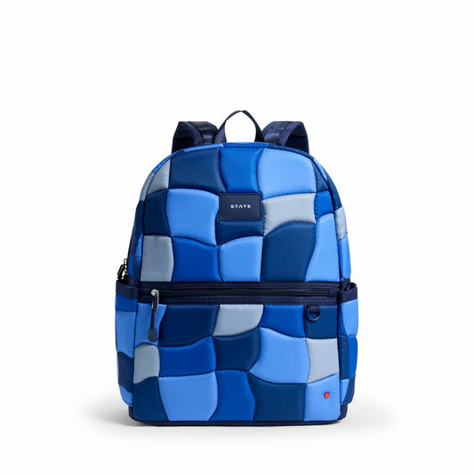 Kane Kids Large Backpack Nylon Puffer Blue Puffer Check / State Bags Smart Buy