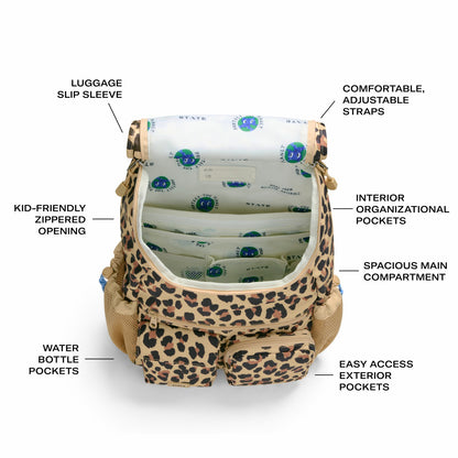 Charlie Rucksack Nylon Leopard / State Bags Sale