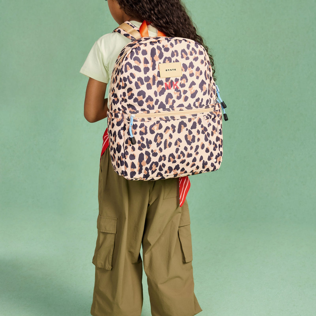 Kane Kids Travel Backpack Printed Canvas Leopard / State Bags Top Pick