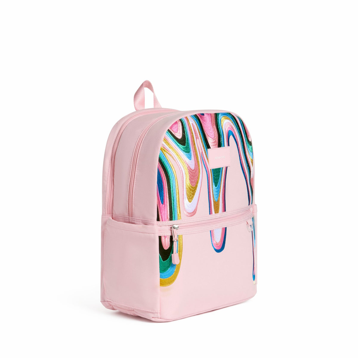 Kane Kids Double Pocket Backpack Recycled Poly Canvas Paint Wave / State Bags Trending