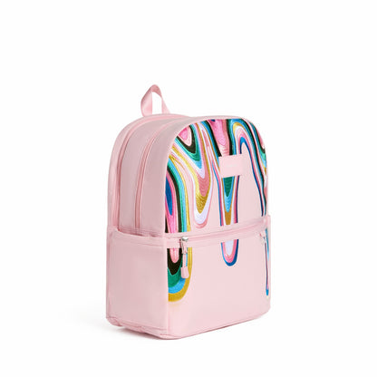 Kane Kids Double Pocket Backpack Recycled Poly Canvas Paint Wave / State Bags Trending