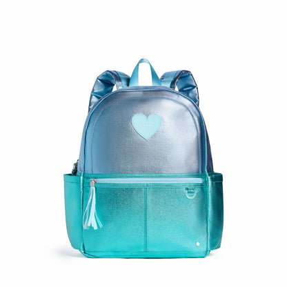 Kane Kids Travel Backpack Metallic Blue/Turquoise Colorblock / State Bags Great Value