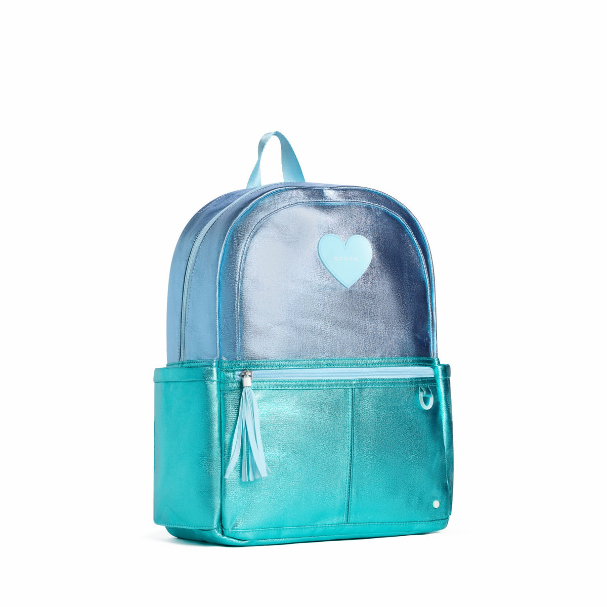 Kane Kids Travel Backpack Metallic Blue/Turquoise Colorblock / State Bags Great Value