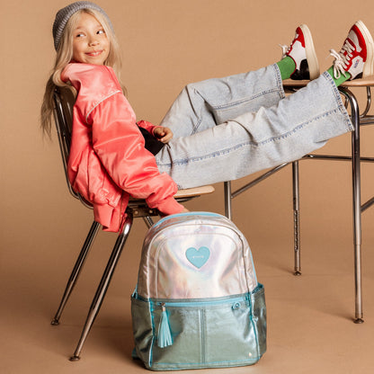 Kane Double Pocket Backpack Metallic Blue Irisdescent / State Bags Value