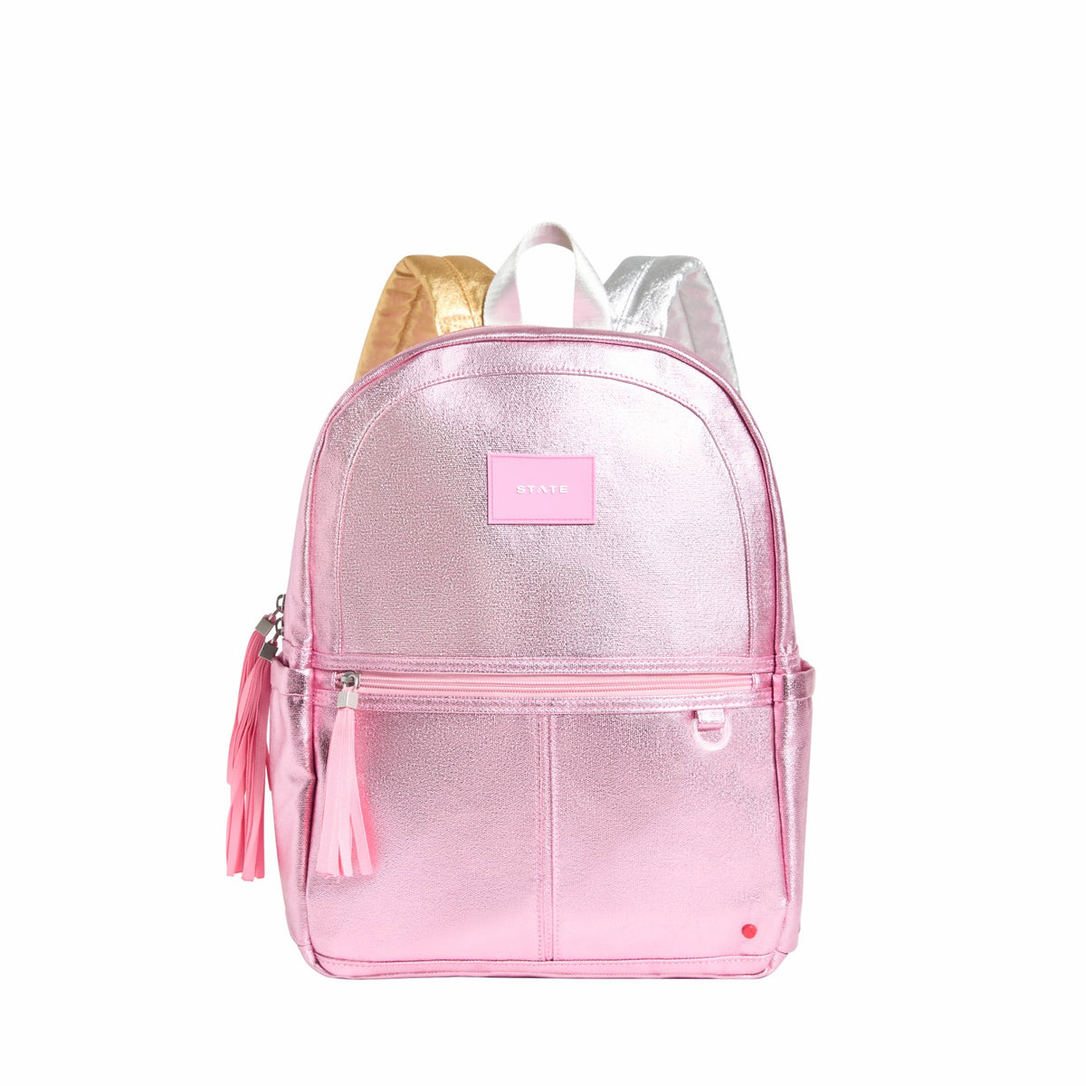 Kane Kids Travel Backpack Metallic Pink/Silver / State Bags New
