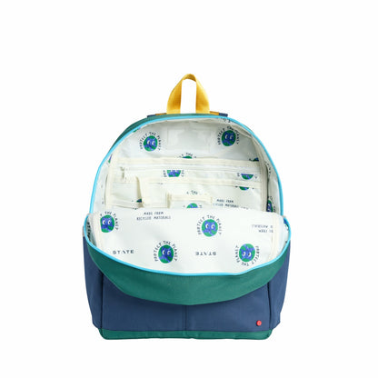 Kane Kids Backpack Nylon Puffer Blue Chevron / State Bags Deals