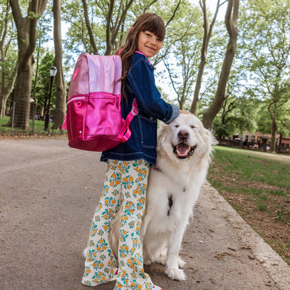 Kane Kids Backpack Metallic Pink/Hot Pink Colorblock / State Bags Value