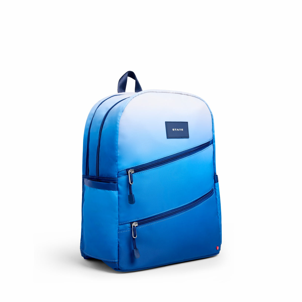 Kane Kids Double Pocket Nylon Blue Gradient Diagonal Zipper / State Bags Sale