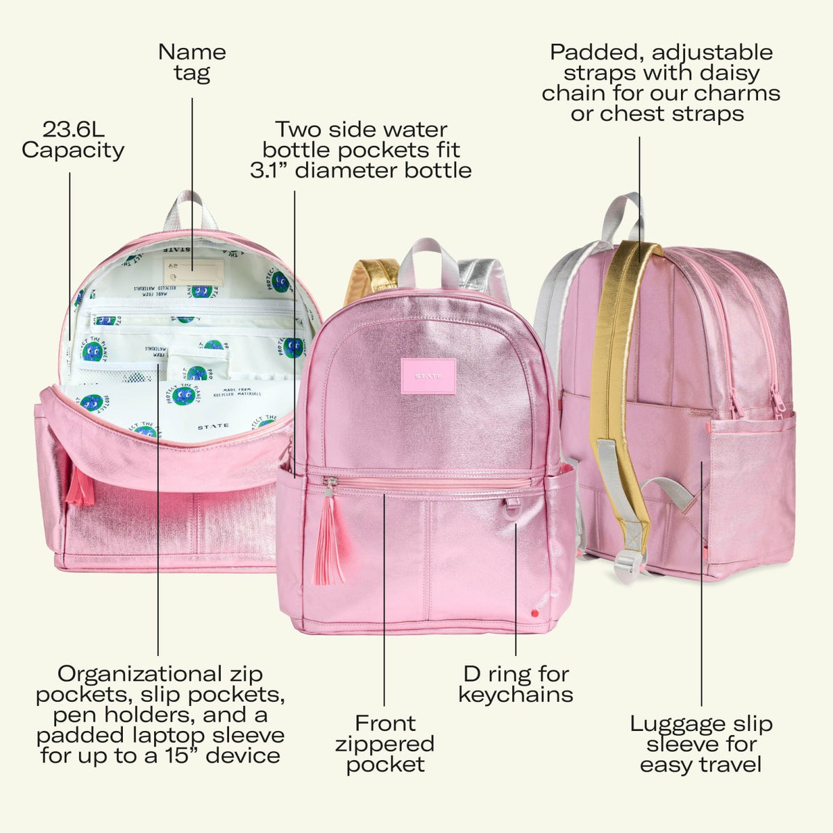 Kane Kids Double Pocket Nylon Puffer Sunset / State Bags Deals