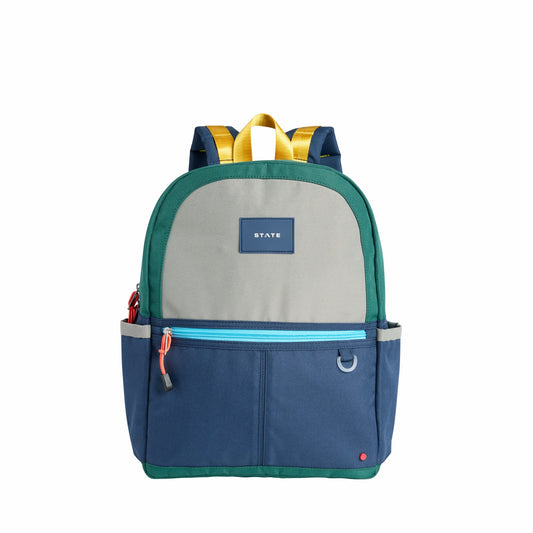Kane Kids Backpack Polyester Canvas Green/Navy / State Bags Exclusive