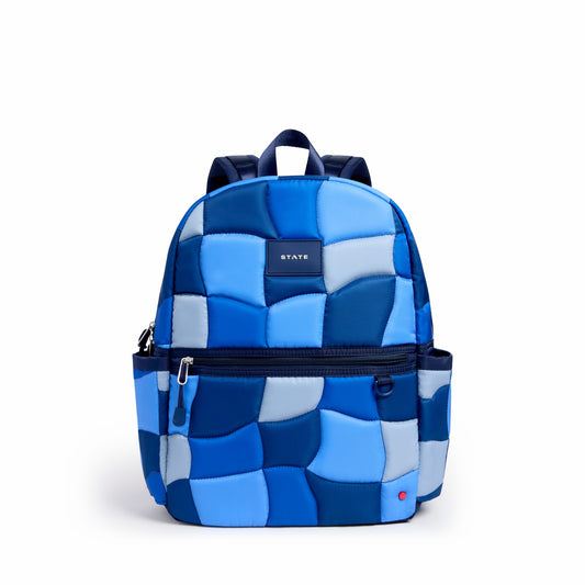 Kane Kids Double Pocket Nylon Puffer Blue Puffer Check / State Bags Essential