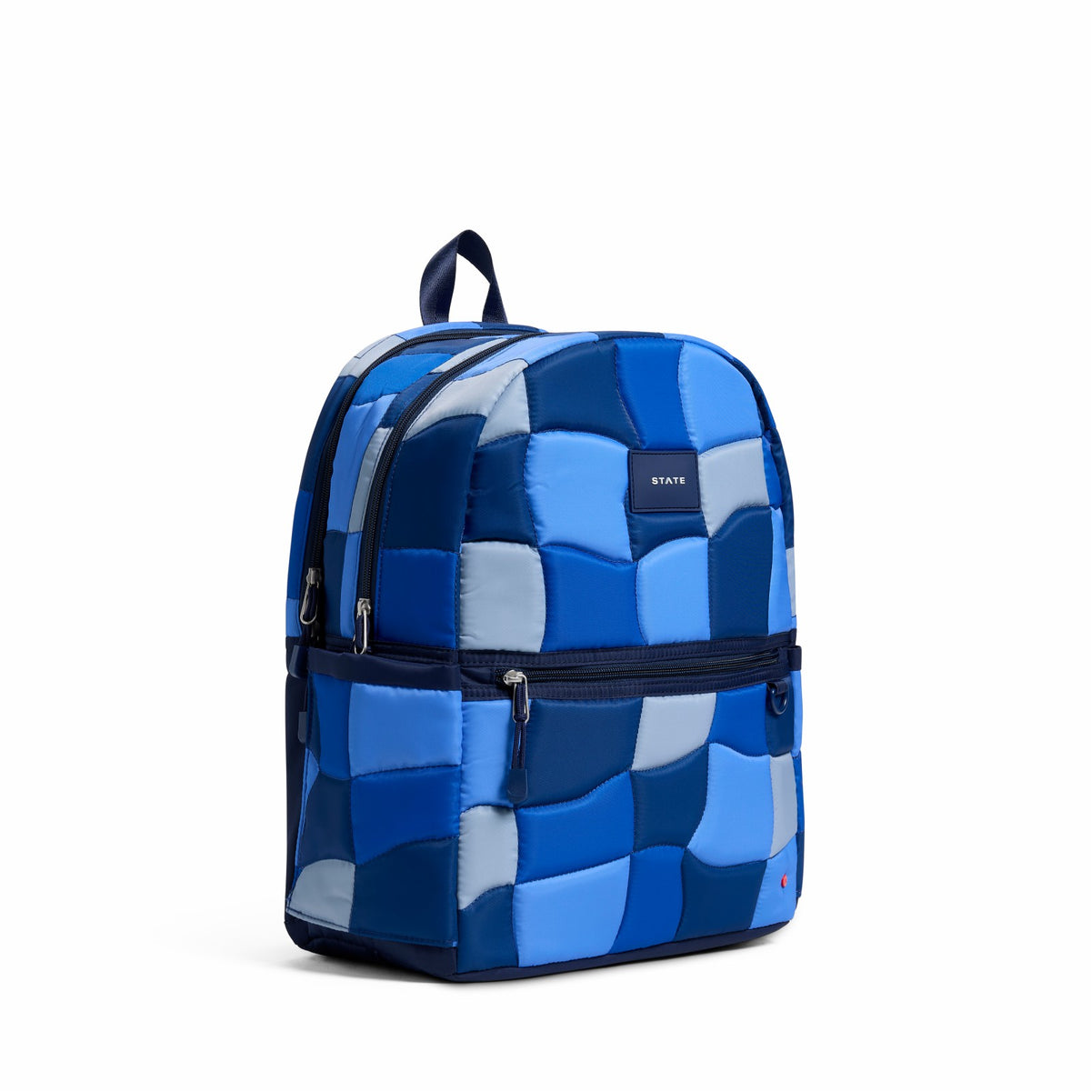 Kane Kids Double Pocket Nylon Puffer Blue Puffer Check / State Bags Essential