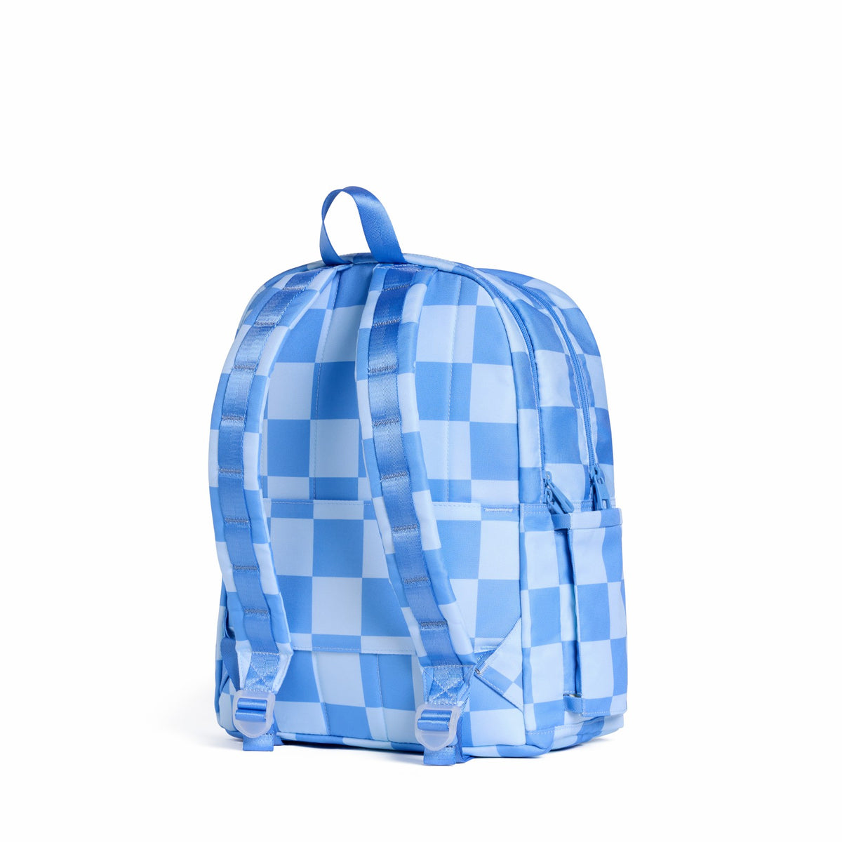 Kane Kids Double Pocket Backpack Recycled Polycanvas Charms Blue Check / State Bags Signature
