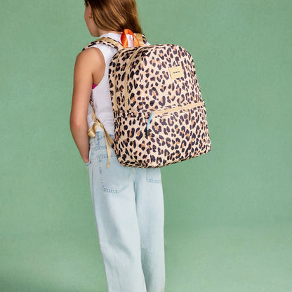 Kane Kids Double Pocket Backpack Recycled Poly Canvas Leopard / State Bags Latest