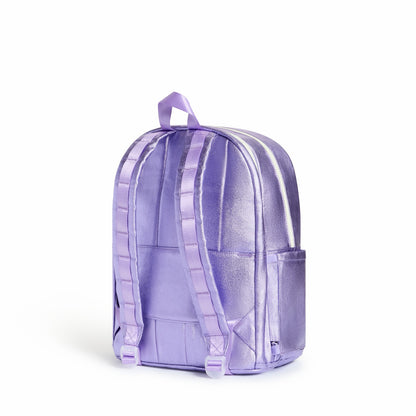 Kane Kids Double Pocket Backpack Metallic Lilac Quilted Sequins / State Bags Discount