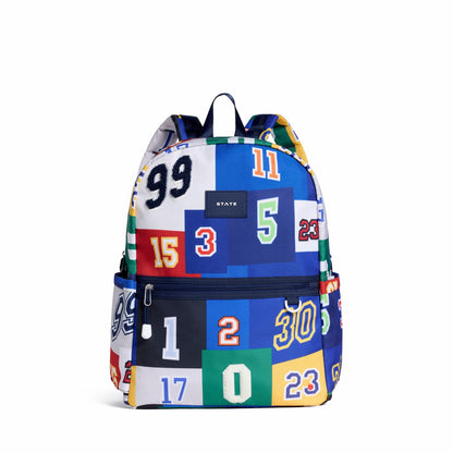 Kane Double Pocket Backpack Recycled Poly Canvas Varsity Numbers / State Bags Quality