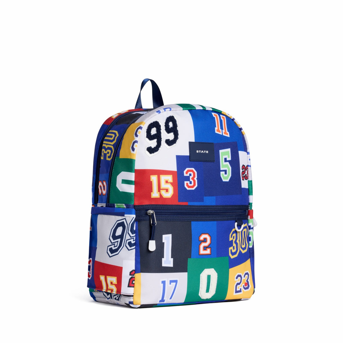 Kane Double Pocket Backpack Recycled Poly Canvas Varsity Numbers / State Bags Quality