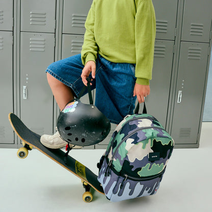 Kane Kids Double Pocket Backpack Printed Canvas Camo Drip / State Bags Best Seller