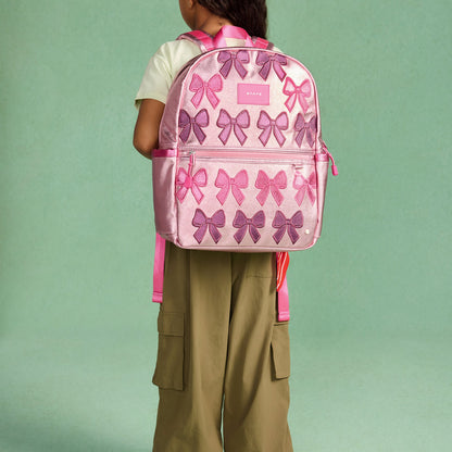 Kane Kids Backpack Metallic Patchwork Bows / State Bags Hot Sale